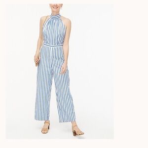 NWT Jcrew Tie Back Halter Jumpsuit.